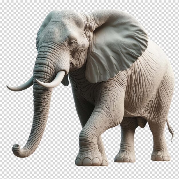 PSD une image d'un éléphant avec des défenses dessus