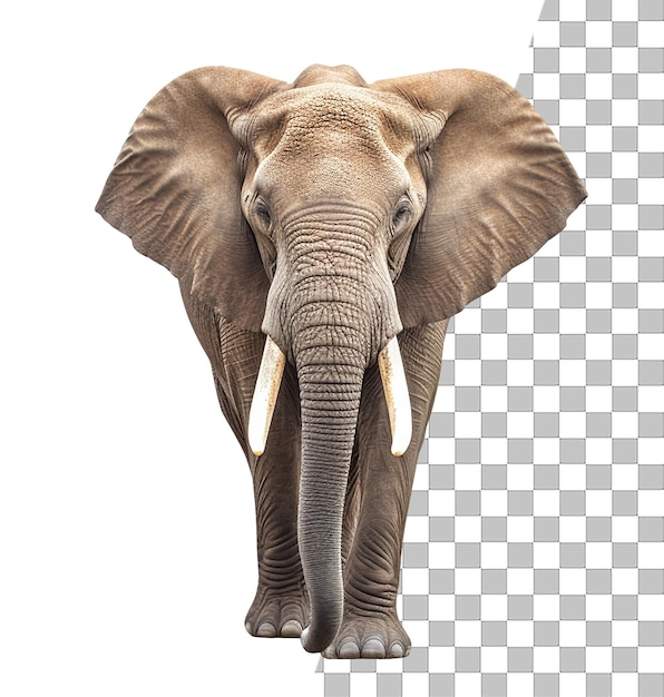 PSD une image d'un éléphant avec un fond transparent