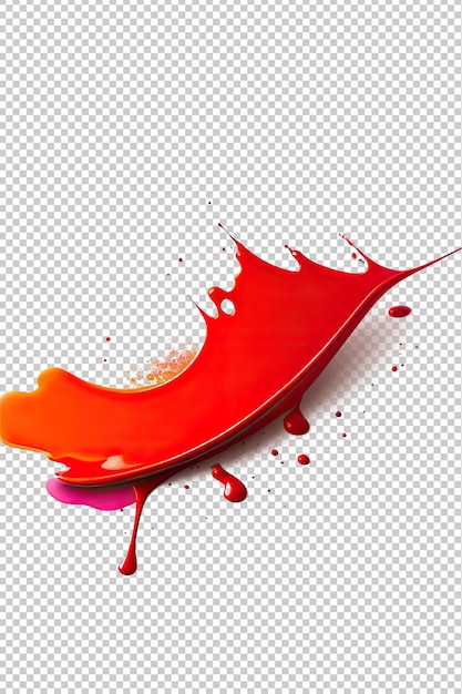 PSD image d'une explosion de peinture rouge