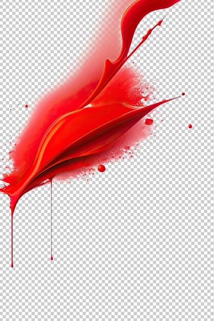 PSD image d'une explosion de peinture rouge