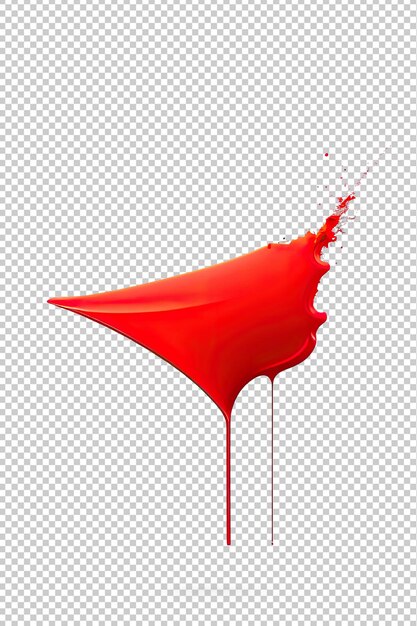 PSD image d'une explosion de peinture rouge