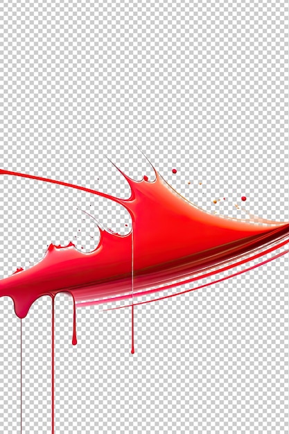 PSD image d'une explosion de peinture rouge