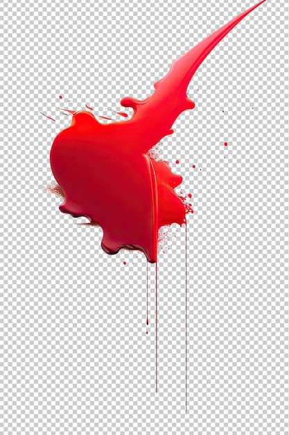 PSD image d'une explosion de peinture rouge