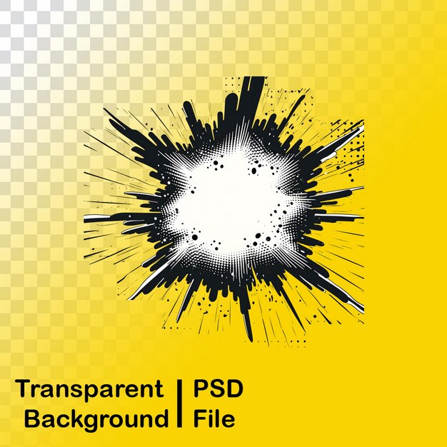 PSD image d'explosion transparente de qualité hd