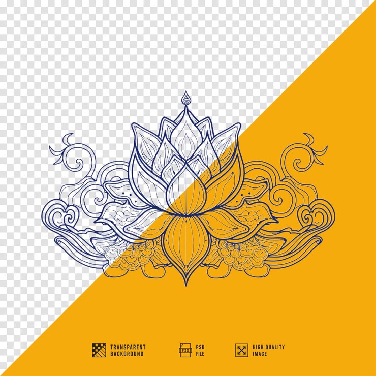PSD image de fleur de lotus sans arrière-plan en qualité hd