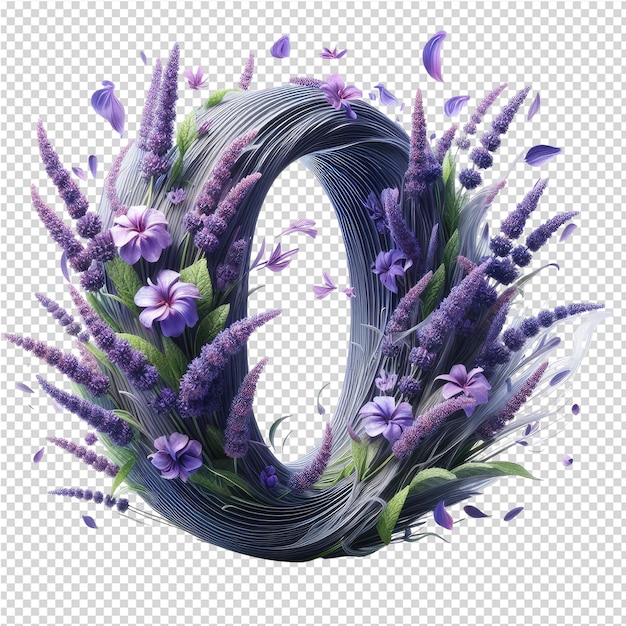 PSD une image d'une fleur avec le numéro 2 au milieu