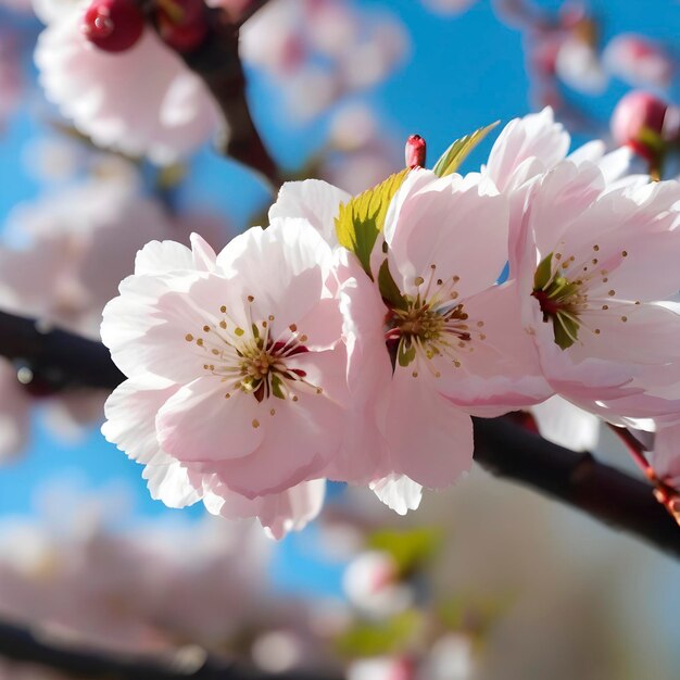 PSD image de fleurs de cerisier au printemps aigénéré.