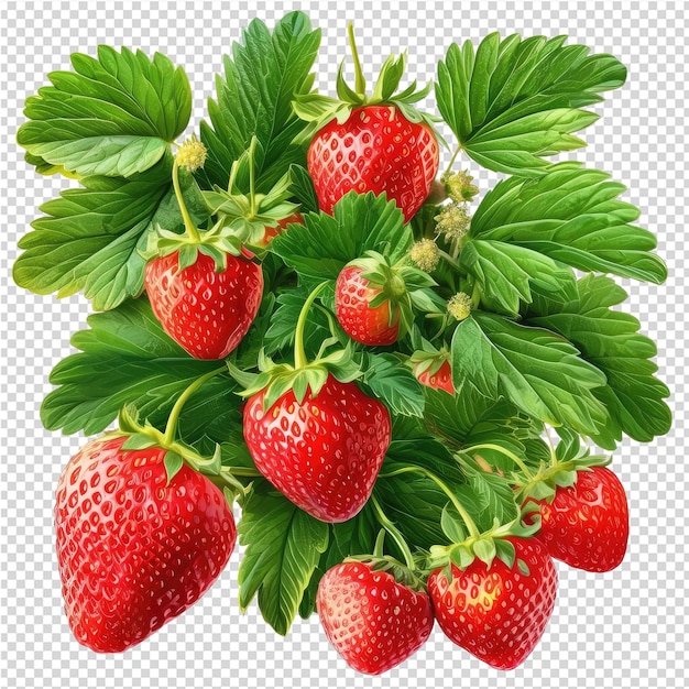 PSD une image de fraises qui est de la saison des fraises