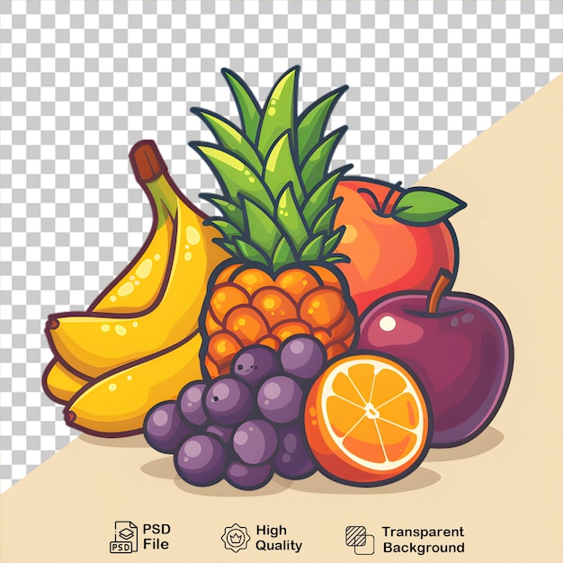 PSD une image d'un fruit qui est sur un fond transparent avec un fichier png