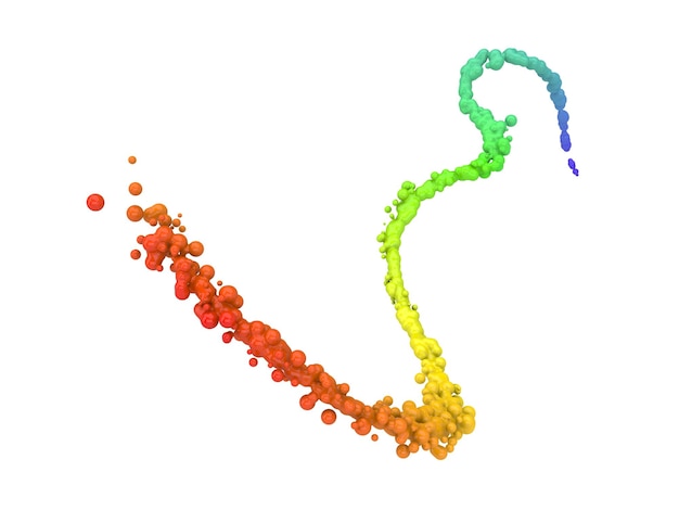 Une Image Générée Par Ordinateur D'un Adn Avec Une Ligne Rouge Au Centre.