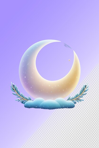 PSD une image d'un globe avec une lune et des nuages