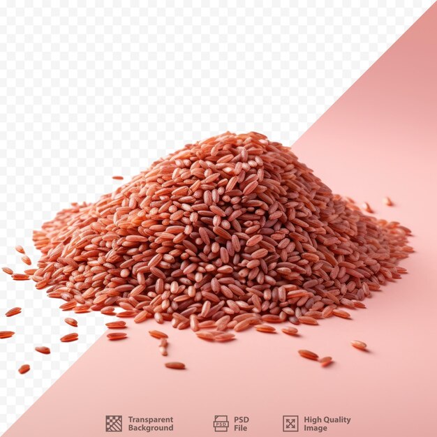 PSD une image d'un grain de riz rouge et une photo d'un grain de blé.