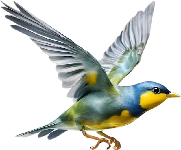 Une Image En Gros Plan D'un Oiseau Parula Tropical.