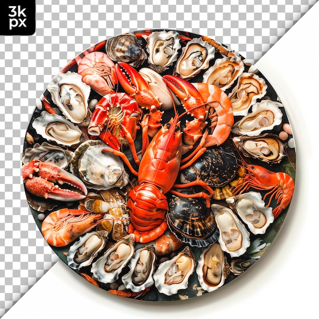 PSD une image de homards et de homards avec un fond noir