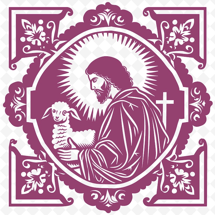 PSD une image d'un homme avec une croix et le soleil en arrière-plan