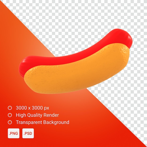 Une Image D'un Hot-dog Avec Un Fond Rouge