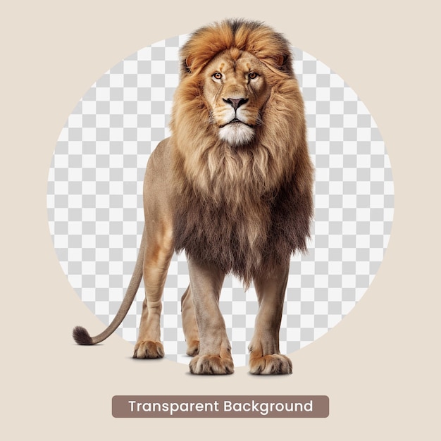 Une Image D'un Lion Avec Un Fond Transparent