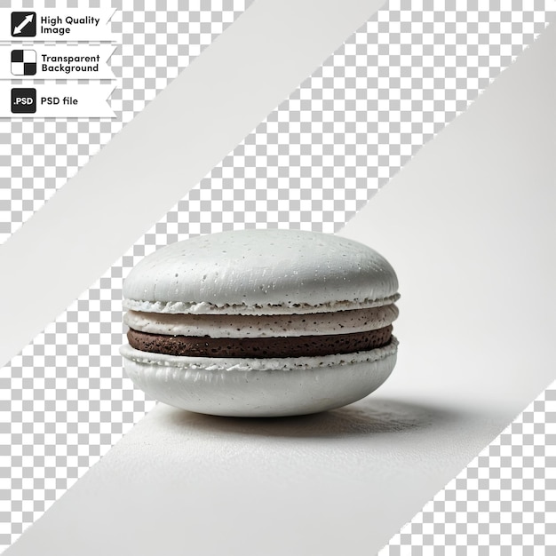 PSD une image d'un macaron avec une photo d'un hamburger