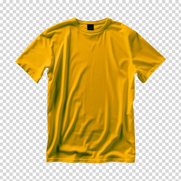 PSD image de maquette de tshirt jaune png