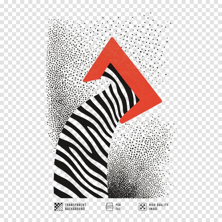 PSD image à motif à demi-ton avec fond transparent
