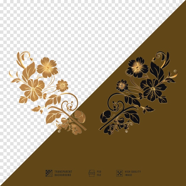 image de motif de peinture de fleurs de batik avec des éléments artistiques sans fond de qualité hd