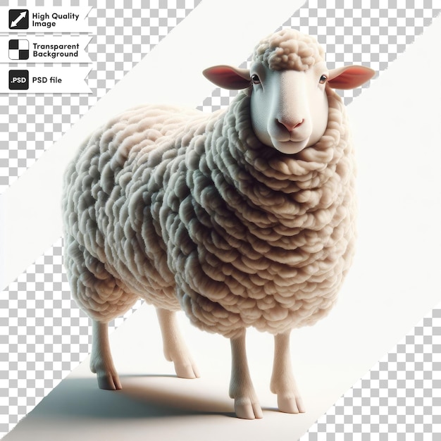 PSD une image d'un mouton avec les mots moutons dessus