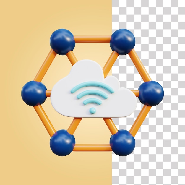 Une Image D'un Nuage Avec Une Icône Wifi Dessus