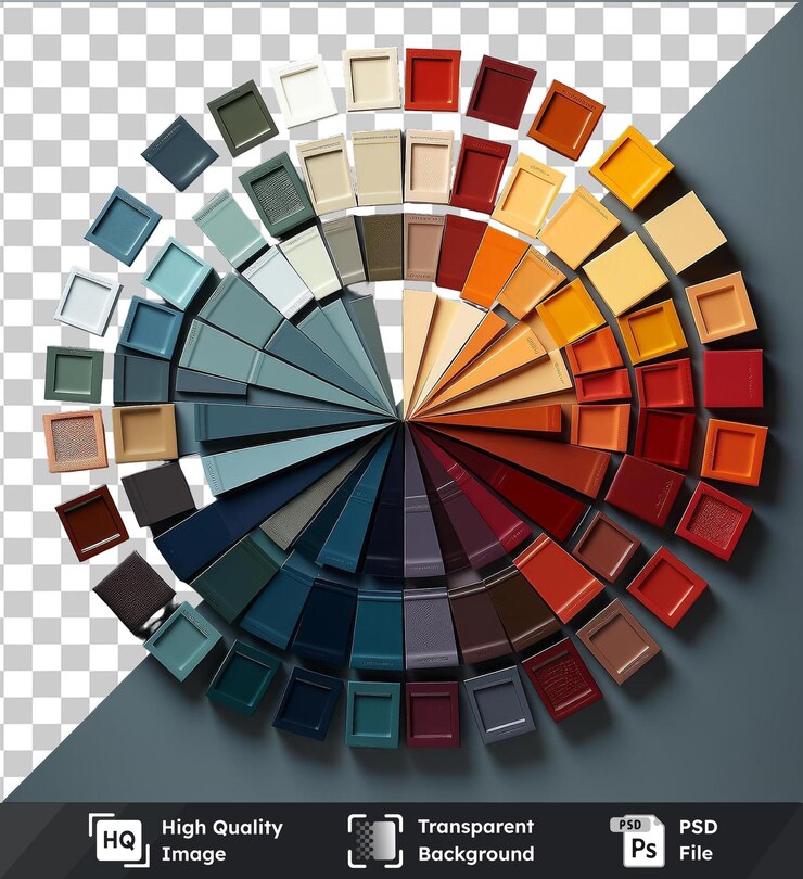 PSD image de photographies réalistes des échantillons de couleurs du designer d'intérieur