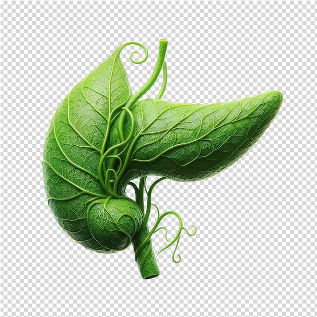 PSD une image d'une plante avec une feuille verte