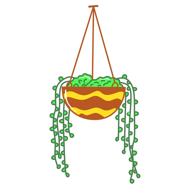 PSD image de plantes ornementales grimpantes suspendues