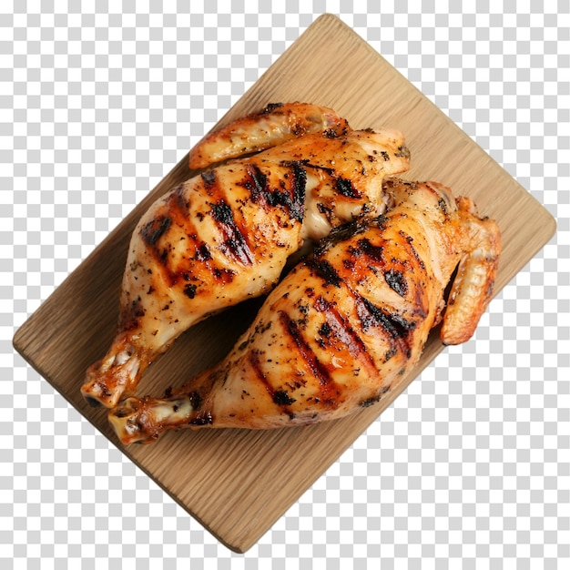 une image d'un poulet isolé sur un fond transparent PNG découpé