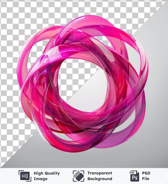 Image Psd Transparente En Néon Griffonnée Boucles Symbole Vectoriel Couleur Fuchsia Vibrante Pour Une Utilisation Comme Arrière-plan Ou Papier Peint