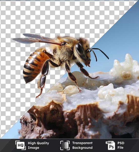 PSD image psd transparente photographique réaliste apiculteur _ s abeille fumeur abeilles dans le ciel