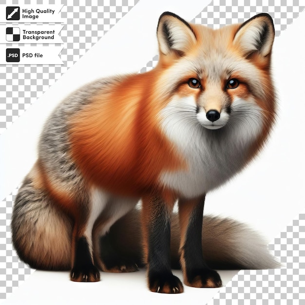 PSD une image d'un renard avec une photo d'une renarde dessus