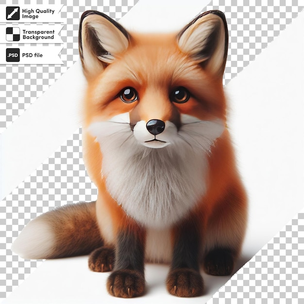 PSD une image d'un renard qui a le mot renard sur lui