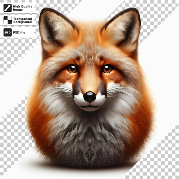 PSD une image d'un renard qui a le mot renard sur lui