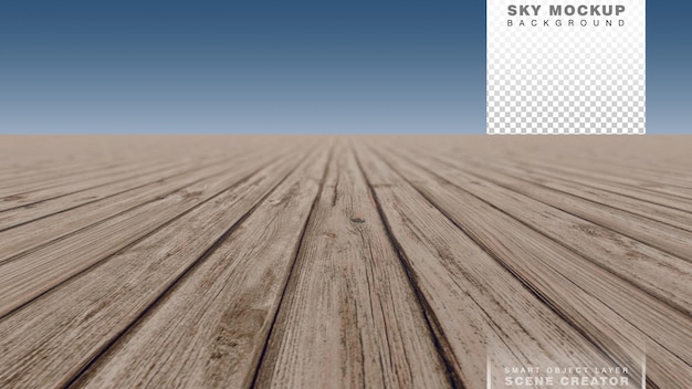 PSD une image de rendu 3d de plancher en bois