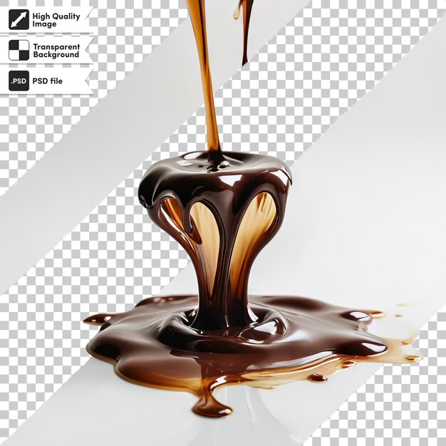 PSD une image d'une sauce caramel qui est sur un fond blanc