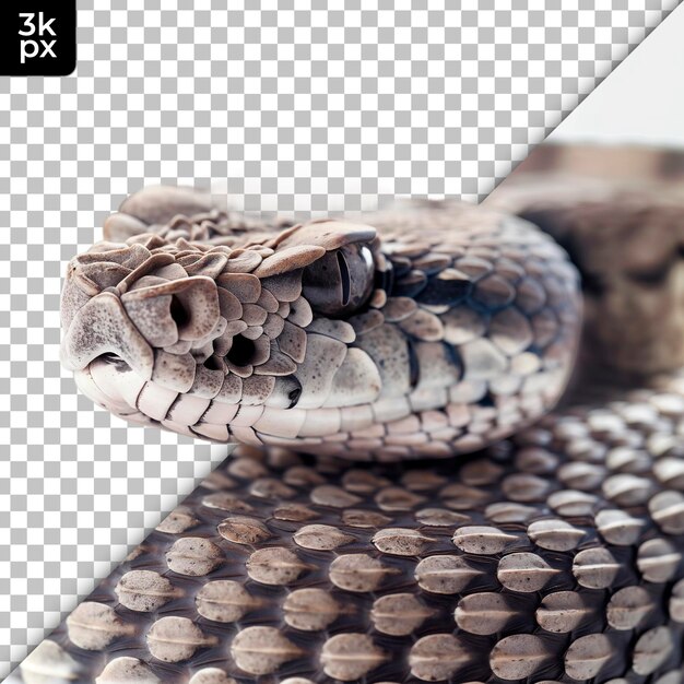 PSD une image d'un serpent avec un fond noir et blanc