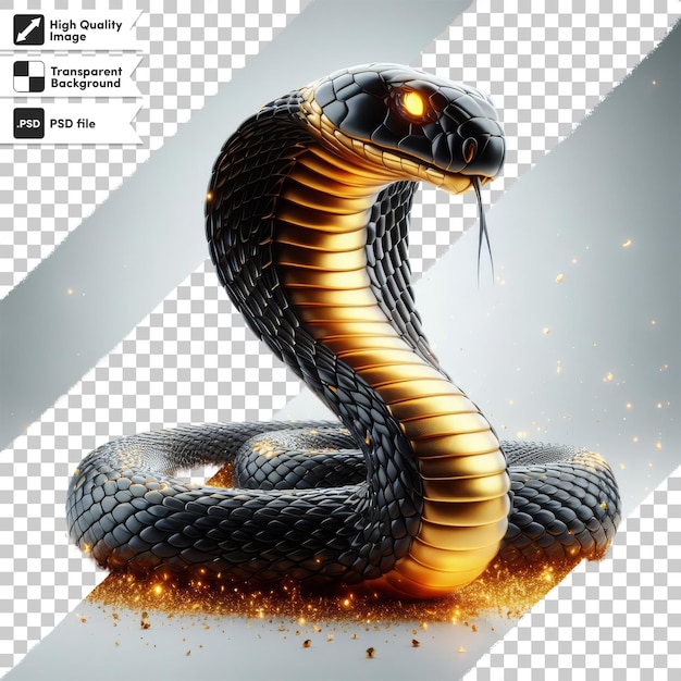 PSD une image d'un serpent avec un serpent noir dessus