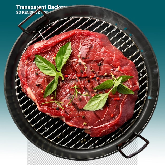 PSD une image d'un steak préparé sur un gril