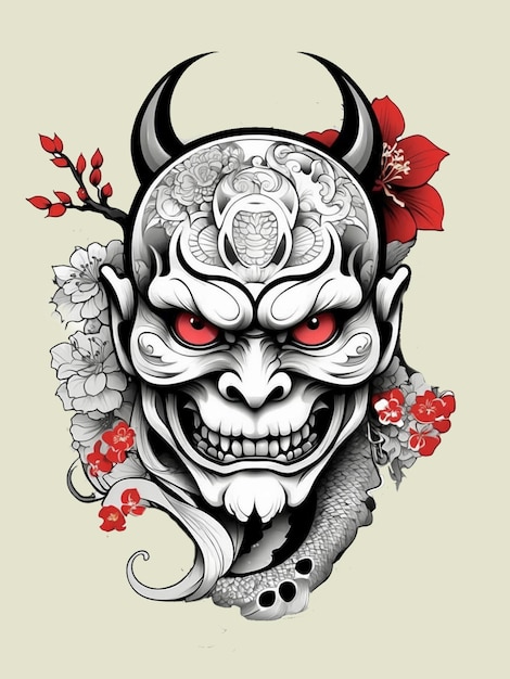 PSD image de tatouage japonais