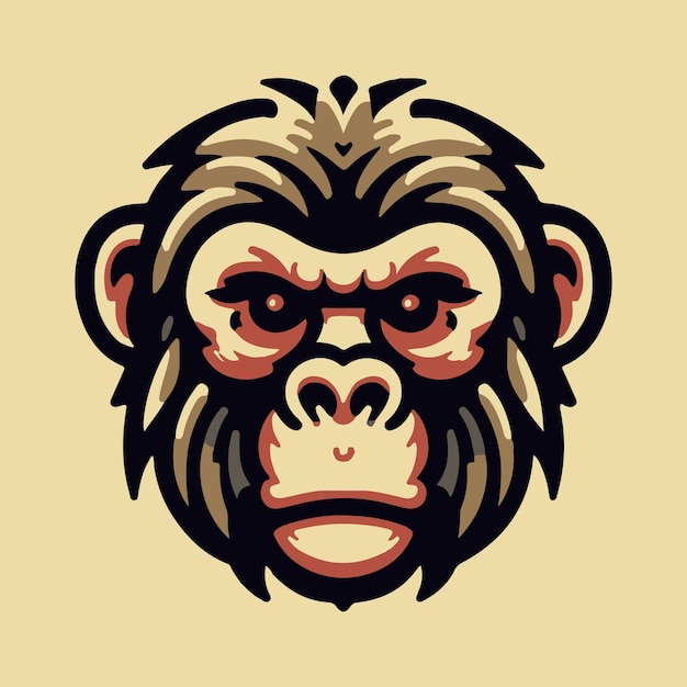 une image d'une tête de singe et le mot ornement