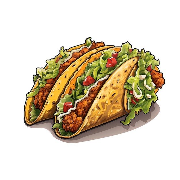 Image Vectorielle D'icône De Nourriture Taco