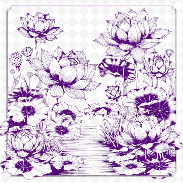 Une Image Violette Et Blanche De Fleurs Et De Fleurs