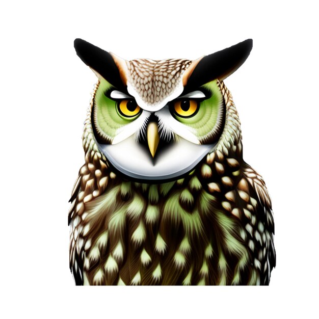 PSD image de visage de hibou