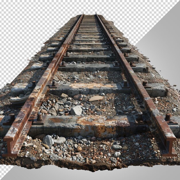 PSD une image d'une voie de train avec une image d'une voie de train