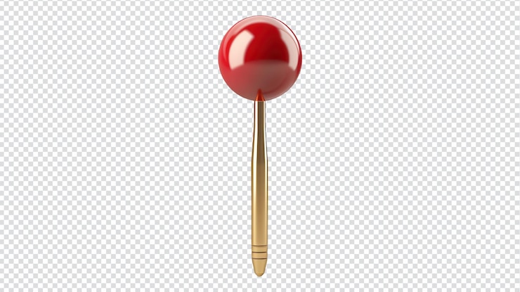 PSD imagem de alfinete isolada em um fundo transparente adequada para vários projetos criativos e profissionais