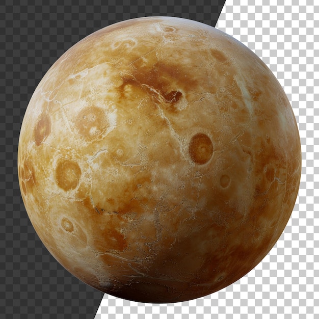 PSD imagem de alta resolução da superfície do planeta vênus em fundo transparente png