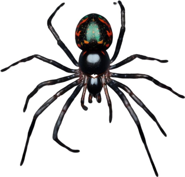 PSD imagem de aranha colorida e elegante